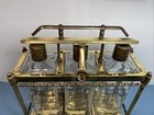 Vtg  Tantalus Decanter Set Mid Century Modern Bar Caddy