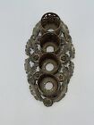 Vintage Mid Century Stylebuilt Gold Filigree Ormolu 4 Space Lipstick Holder  C