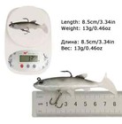 3 3  Swim Minnow Paddle Tail Swimbait Rigged 5 Pack   Vmc Hooks   Free Shipping