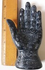 Black Hamsa Hand Of God Figural Decor  3x5 25 In  Polyresin