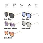 Tony Stark Edith Marvel Avengers Iron Man Retro Vintage Square Metal Sunglasses