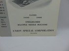 Vintage Union Special Lewis Columbia Sewing Machine Book Class 54200   54400