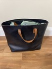 Madewell The Zip-top Transport Carryall Tote Black Brown Leather