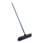 Quickie Bulldozer Rough Surface Pushbroom  24x60  Pet Bristles  Blue black  2 pk