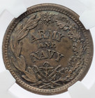 1861-65 Civil War Token F-219 323a The Federal Union Ngc Au Details Cleaned R-2