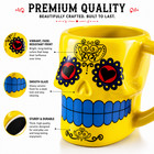Day Of The Dead Sugar Skull Mug 12 Oz Ceramic Coffee Cup Dia De Los Muertos -ylw