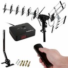 Outdoor Digital Amplified Hdtv Antenna Up To 200 Mile Range W  Pole 40ft Cable