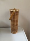 Vintage Tall Round Nantucket Basket W swing Handle Nautical Decor 