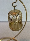 1 12 Scale Vintage Dollhouse Miniature Brass Bird Cage With Stand