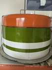 Vintage 1960s Retro Triple Decker Cake Pie Cake Carrier With Removable Handle 