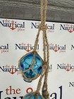 5 X 2  Aqua Glass Fishing Floats   Corks On Rope  Light Blue Fish Net Balls