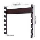 Brown Pool Stick Holder  6 Pool Cue Rack Wall Mount Table Equipment Accessories