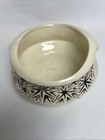 Vintage Mccoy Mount Clemens Pottery Planter Matte Ivory Black Starburst Usa 60 s