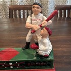 Vintage Hometown Battery Cast Iron Mechanical Baseball Coin Bank Reproduction