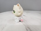 Littlest Pet Shop White Persian Cat Green Eyes  15 Lps Hasbro 