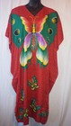 Women African Drawstring Maxi Kaftan Dress Dashiki Boho Hippie Red Free Size