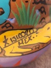 Mexican Folk Art Hand Painted Ornament  Signed Isidoro
