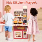 Kids Kitchen Playset  Pretend Play Kitchen With Sounds And Lights  Cooking