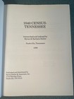 1840 Census Tennessee By Byron   Barbara Sistler  1986  Hc 