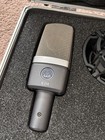 Akg C214 Large Diaphragm Wired Condenser Microphone W  Case Black silver