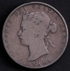 Canada 1870 50c Fifty Cent Half Dollar Queen Victoria  925 Silver Vg-8 Lcw