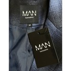 Nwt Boohooman Limited Edition Blue Oversized Brushed Check Overcoat M