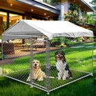 Heavy Duty Large Dog Kennel Outside With Roof Outdoor Dog Kennel With Metal Gate
