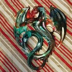 Handmade Multicolor Resin Dragon Figurine Fantasy Collectible Statue