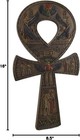 Egyptian Ankh Wall Plaque 16 Inch Bronze Resin Sculpture Decor