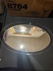 Vintage Clear Acrylic Lucite Oval Mirrored Vanity Tray W  Velvet Backing