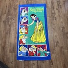 Franco Disney Snow White Seven Dwarfs Beach Towel Nos 30x60 W  Tag Vintage
