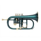 Weekend Sale New Green 4 Valve Bb f Flugel Horn Free Hard Case mouthpiece