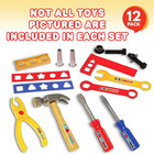 Toy Tool Set - 12 Pieces - Colorful Pretend Play Kit For Kids  Toddlers  Prescho