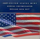 2007   2008 United States Mint Annual Uncirculated Dollar Coin Set W coa Sealed