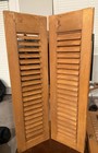 Vintage Wood Folding Louver Interior Window Shutters Set Of 2     Wood          
