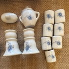 Vintage Children   s Blue Floral Dishes Set Chiton Toys Collectibles