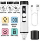 Electric Dog Nail Grinder Portable Pet Cat Trimmer Files Grooming Clipper Cutter