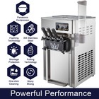 Pro 3 Flavors Commercial Soft Ice Cream Maker 1200w Frozen Ice Cream Machine