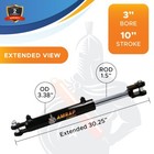 3x10 Hydraulic Cylinder -3  Bore X 10  Stroke Welded Clevis Hydraulic Cylinder