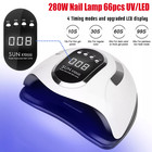 Uv Led Nail Lamp 280w Dryer Gel Polish Light Manicure Salon Curing Sun X10 Max
