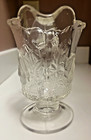 Atq Atterbury Creamer Swan Omn Swan On Pond Eapg C1882-1886 Uv Glow