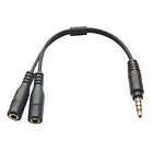 3 5mm Female Stereo To 2x 1 8  Male Y Splitter Headphone Audio Cable For Mp4 Mp3