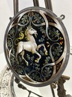 Vtg 1978 Glass Masters Stained Glass Sun Catcher Unicorn  Hanging Art  Signed