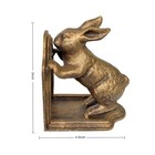 Decorative Bookends Antique Gold Bunny Book Ends  Heavy Duty Cast Iron Book E   