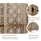 6 Panel Room Divider Folding Privacy Screen Carved Partitions Separation Brown