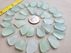 Genuine Pure Beach Sea Glass Surf Tumbled Seafoam Light Green Foam Small V01