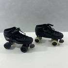Riedell R3 Cayman Black Quad Roller Skates Size 10 W  Extra Wheels