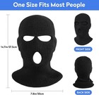 3 Hole Winter Knitted Ski Mask Balaclava Windproof Warm Tactical Full Face Cover