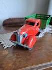 Vtg  30s Wyandotte Long Nose Toy Stake Bed Truck Diecast Rolled Steel Farm Truck