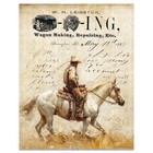 Vintage Horse Shoe Advertising Art Print Western Rodeo Wall Decor Farrier Gift